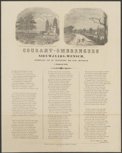 New Year's Greeting of the Amsterdam Newspaper Distributors for the Year 1866