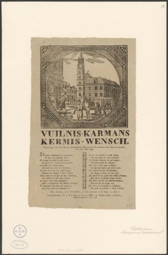 Fair Print of the Amsterdam Sanitation Workers for the Year 1835