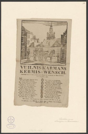 Fair Print of the Amsterdam Sanitation Workers for the Year 1838