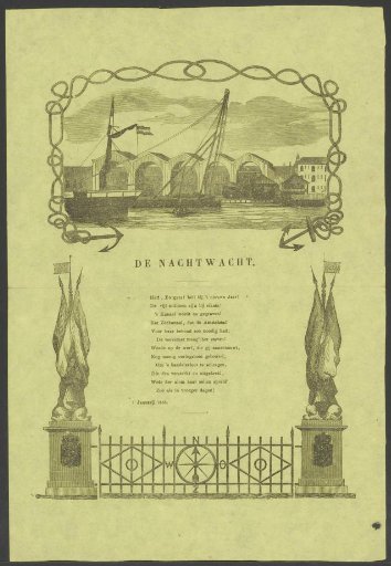 New Year's greeting from the Amsterdam Night Watch for the year 1865