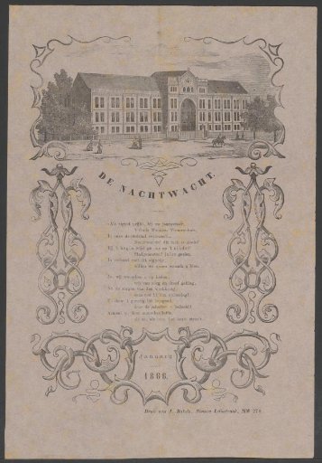 New Year's greeting from the Amsterdam Night Watch for the year 1866