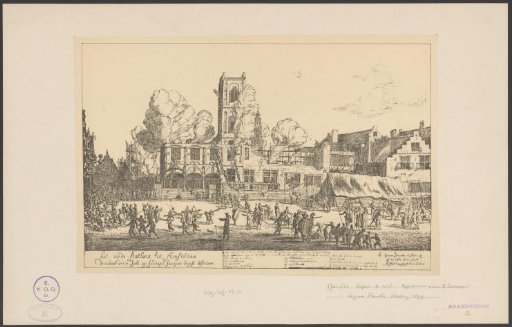 Fire of the Old Town Hall in Amsterdam