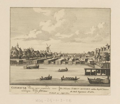 View of the Binnen-Amstel and the Amstelsluizen