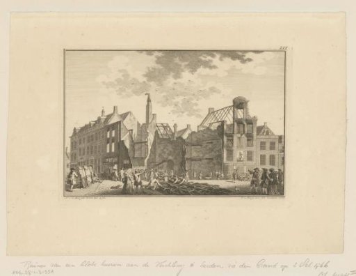 After the fire at the Visbrug in Leiden, 1766