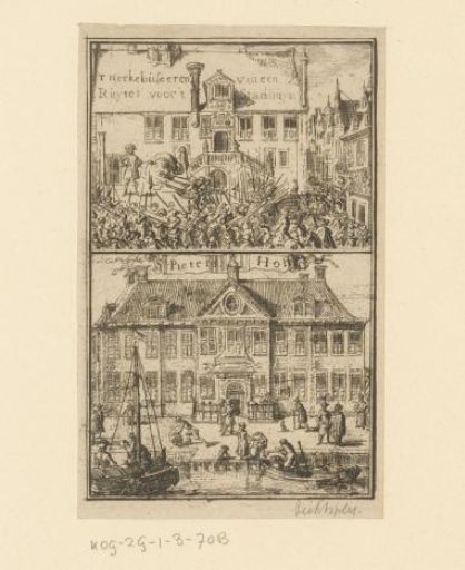 Execution of a horseman before the town hall of Hoorn