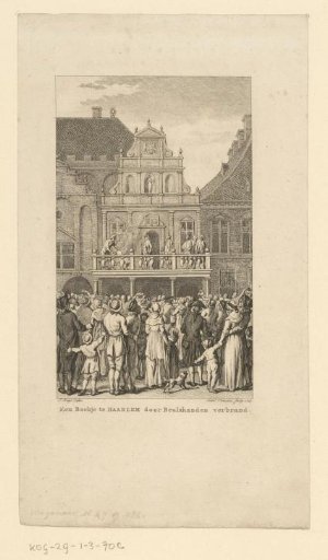 Burning of a pamphlet in Haarlem, 1790