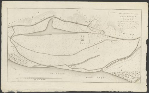 Map of the dike breach at Loo, 1809