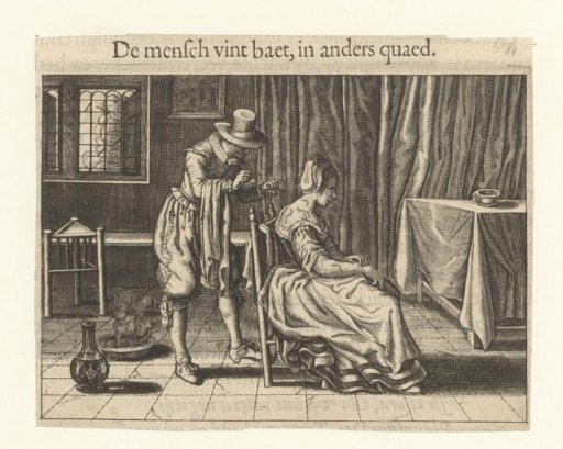 Quack Applying Leeches to a Woman's Back