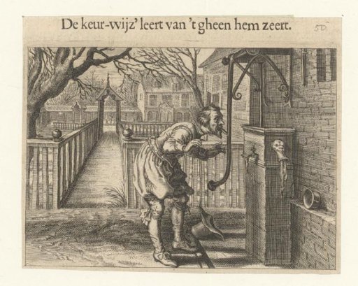 Man freezing with his tongue stuck to the water pump