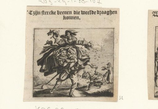 Man carrying a woman who is scattering money