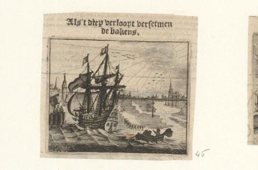 Ship entering a harbor