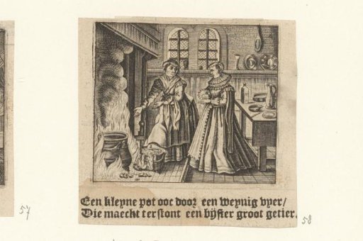 Two Women Watching a Pot Over the Fire