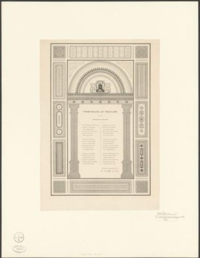 Copper Monday print with a hymn on progress and prosperity, 1846