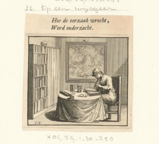 Man reading a book in his study