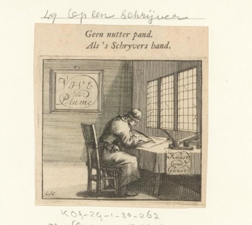 Writer behind his desk