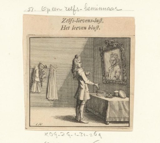 Man looking at himself in the mirror