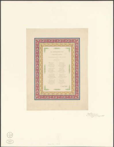 Copperplate print with a decorative frame