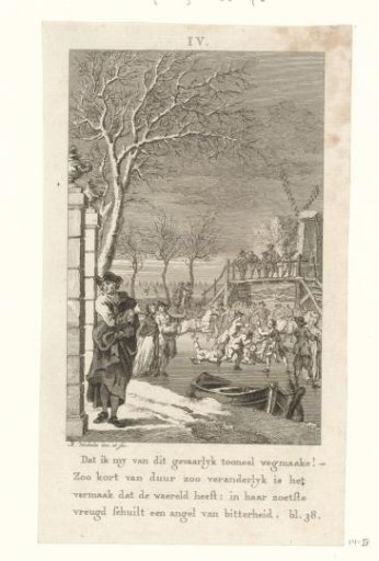 Ice skating in winter