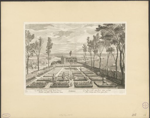 April, with a company in a garden