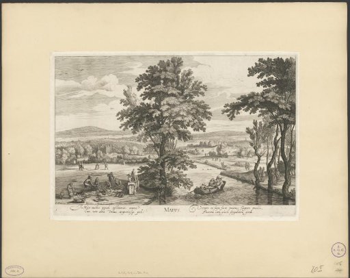 May, with a company in a landscape