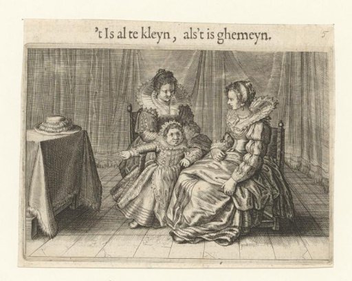 Two Seated Women with a Child