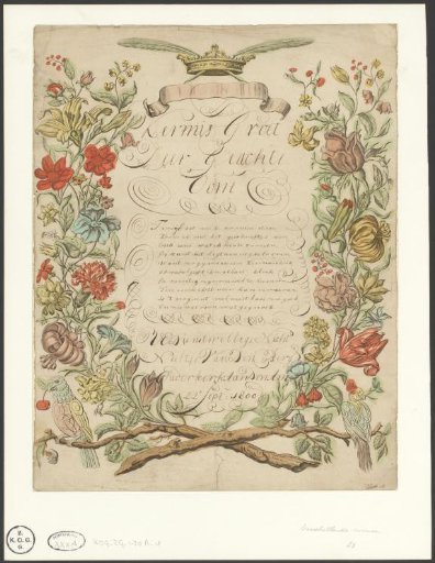 Fair Wish from Neeltje van den Berg, 1800