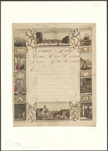 Carnival letter from Klaas Brat, 1805