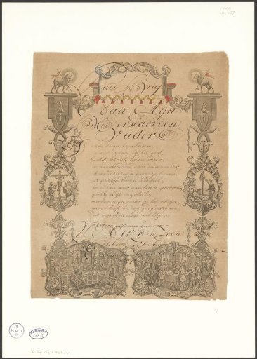 Easter letter from Willebrord Klinker, 1770