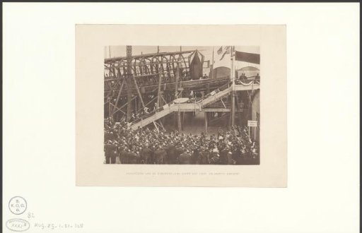 Visit to the Royal Shipyard and the christening of the ship De Hertog Hendrik in Amsterdam
