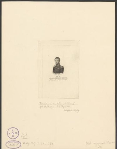 Portrait of Frederik, Prince of the Netherlands