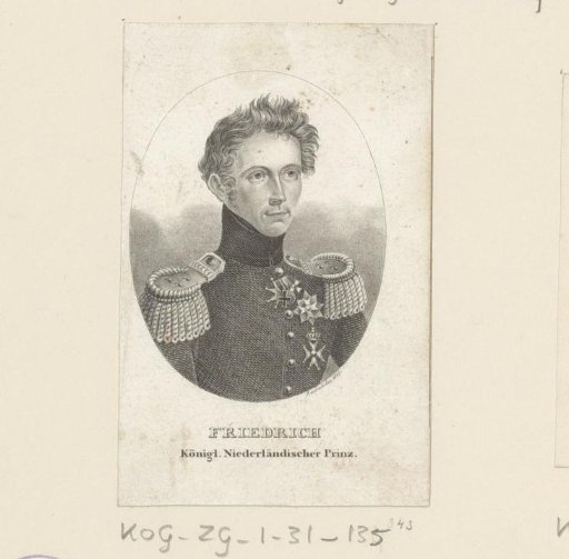 Portrait of Frederik, Prince of the Netherlands