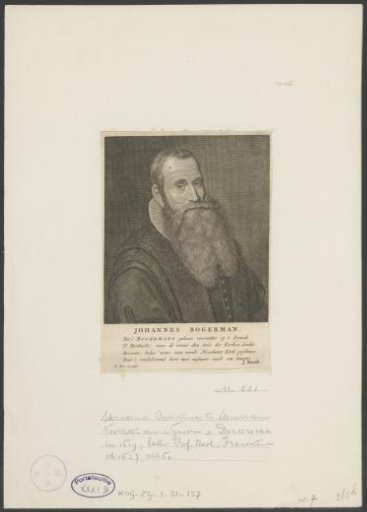 Portrait of Johannes Bogerman