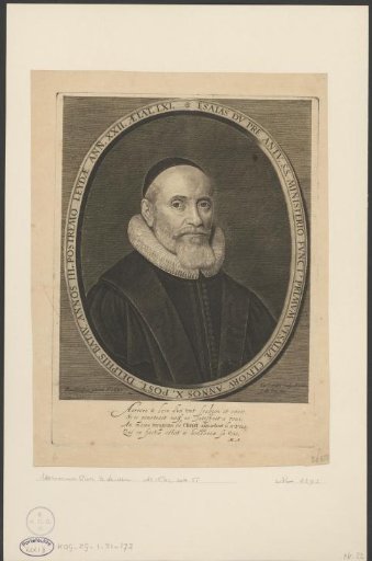 Portrait of the preacher Esaias Dupré, aged 61