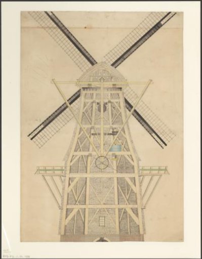 Cross-section of an unknown mill in Amsterdam