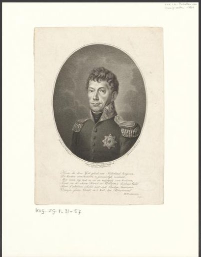 Portrait of Willem I Frederik, King of the Netherlands