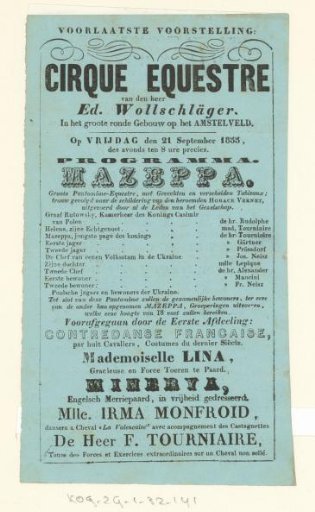 Penultimate Performance of the Equestrian Circus of Mr. Ed. Wollschläger