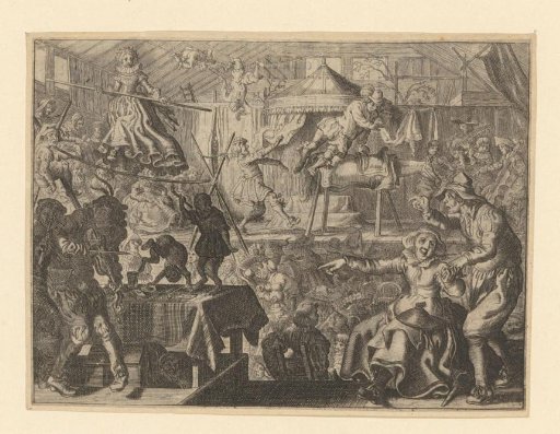 Interior of a circus tent