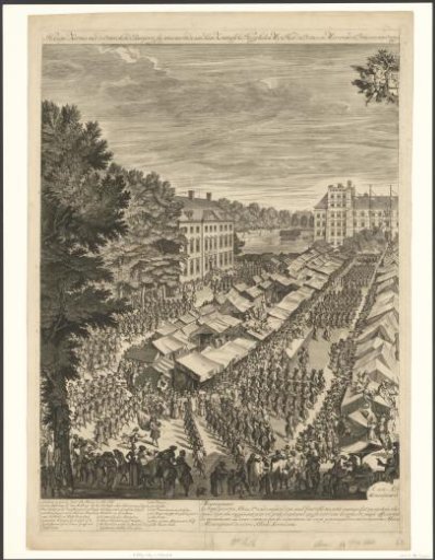 The Hague Fair with the Prince and Princess of Orange, 1686 (left sheet)