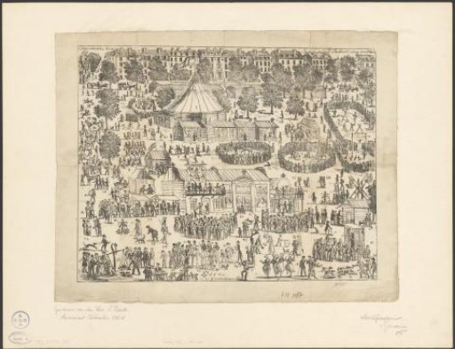 Fair on a square in The Hague, 1845