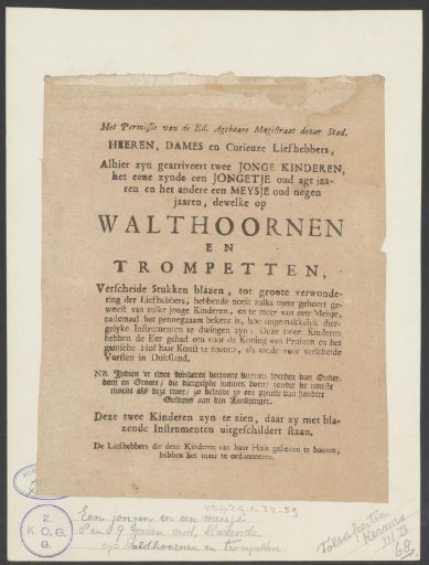 Walthornes and Trumpets