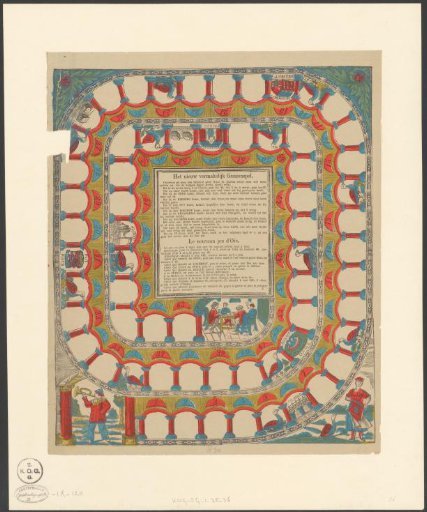 Game board for the game of the goose