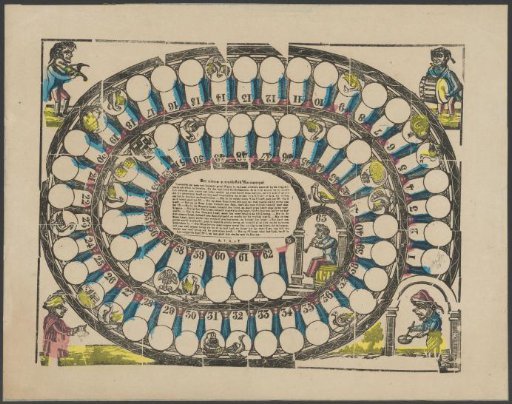 Gameboard for a Goose Game with figures