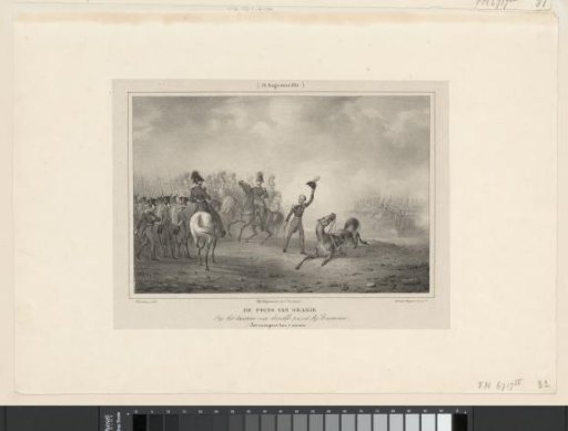 Horse of the Prince of Orange is wounded at Boutersem, 1831