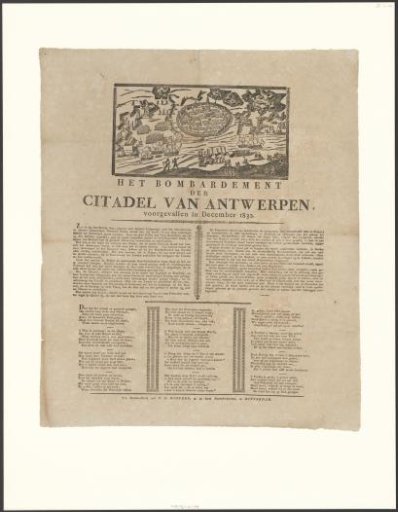 The Bombardment of the Citadel of Antwerp, which took place in December 1832