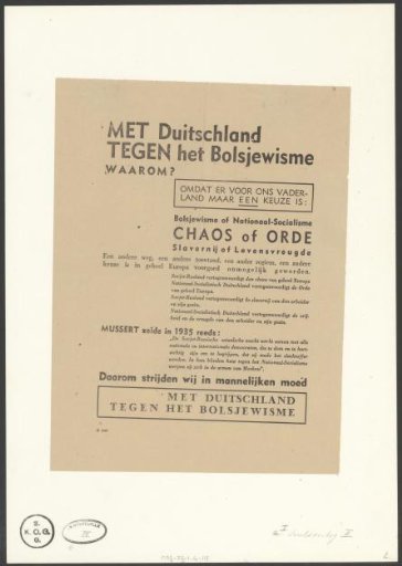 With Germany Against Bolshevism