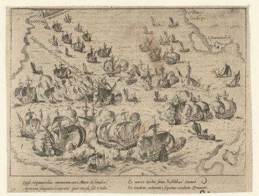 Victory over the Spanish fleet at Vlissingen, 1573