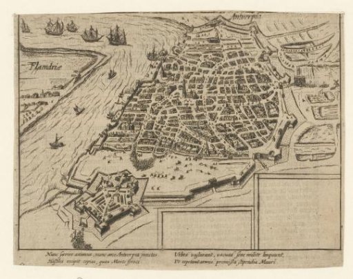 Spanish Fury: map of the city, 1576