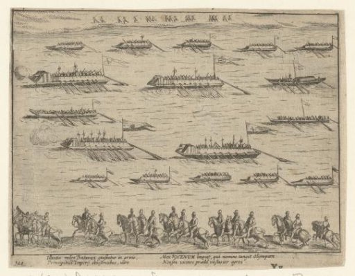 Fleet of the four Electors on the Rhine, 1580
