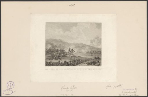 Prince of Orange leading the Dutch troops at Quatre-Bras, 1815