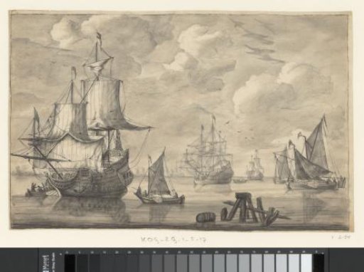 Warships and other vessels at sea